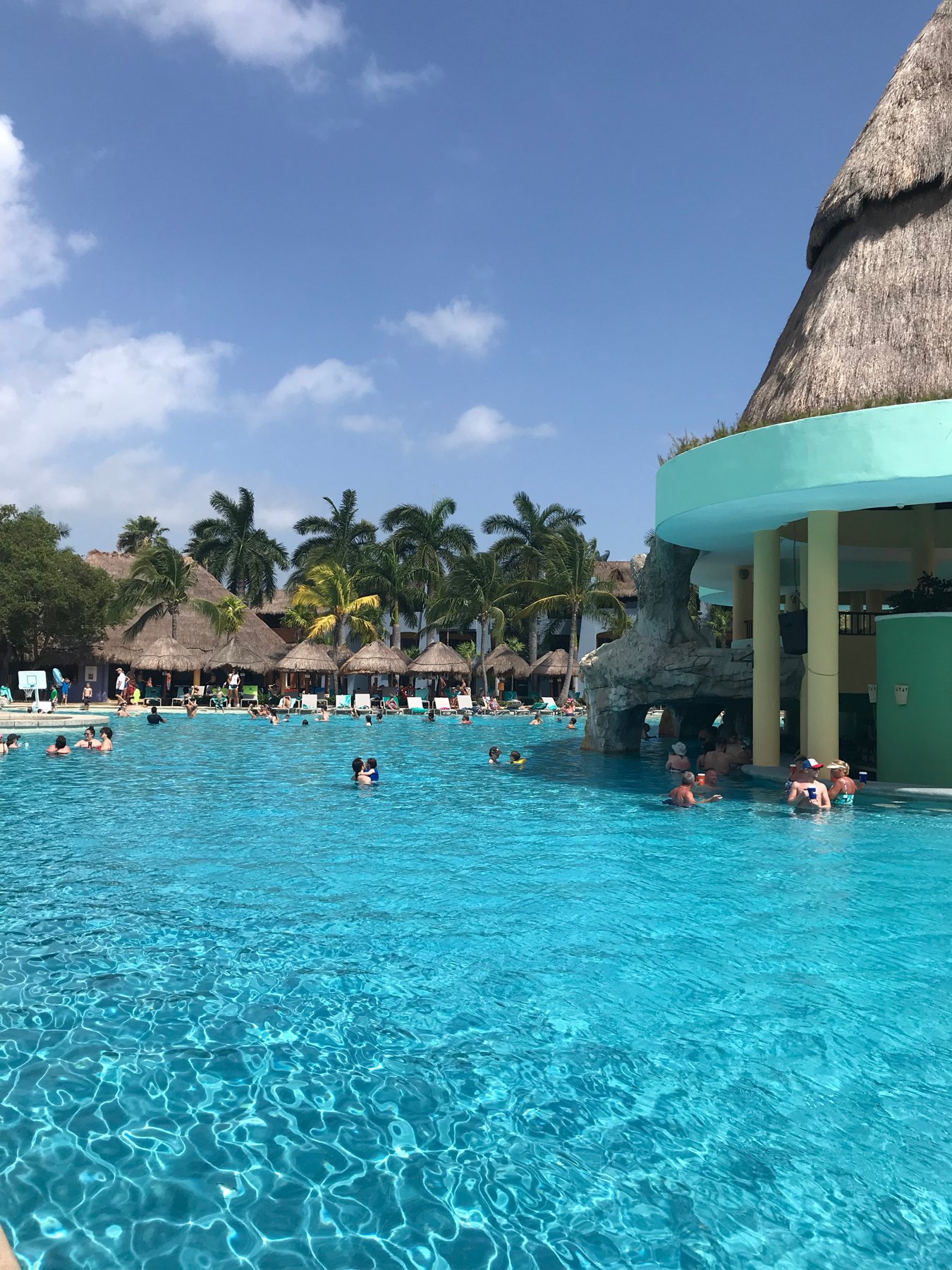 Iberostar Paraíso resort pool and palapas